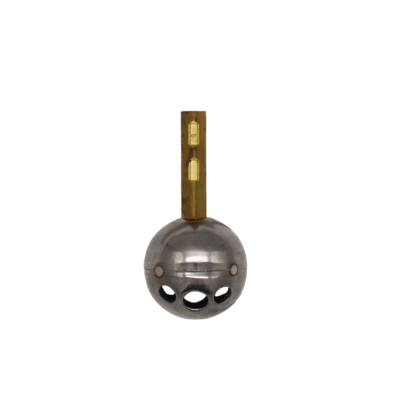 Stainless steel ball with brass stem.
