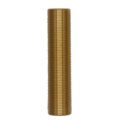 Threaded brass tube.