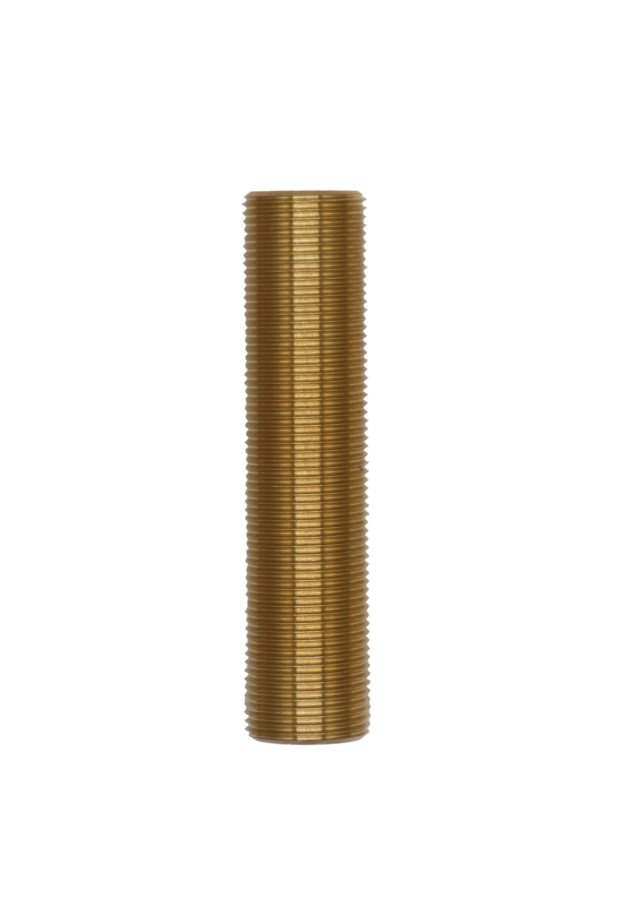 Threaded brass tube.