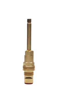 Bright brass stem with ceramic discs and red bottom seal.