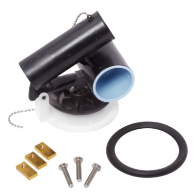 Black plastic actuator with black rubber disc and o-ring with brass clips and stainless screws.