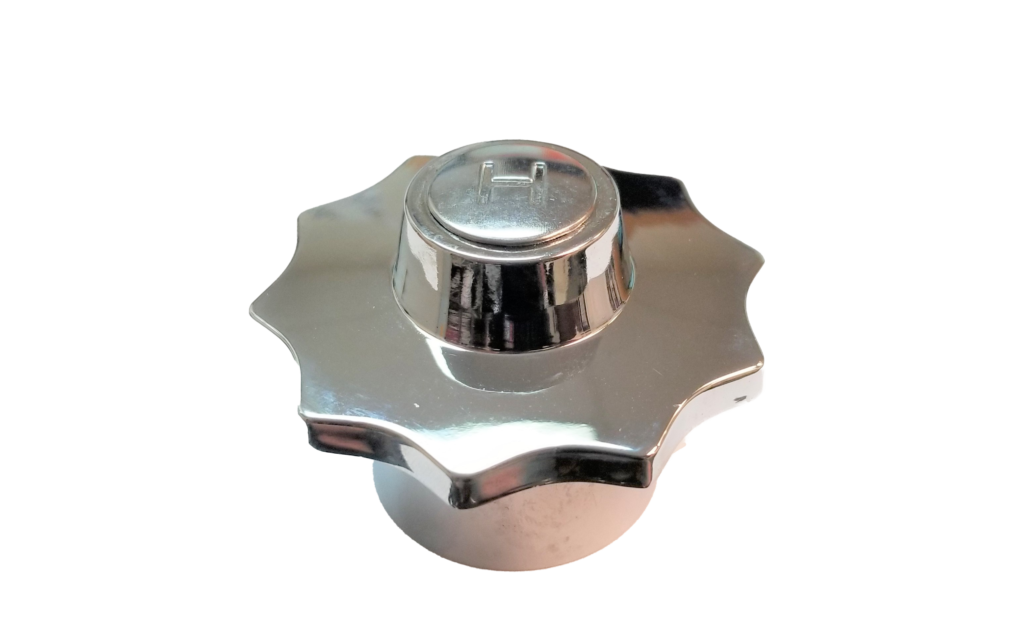 Bright chrome handle for hot stem.