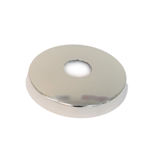 Polished chrome escutcheon.
