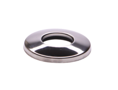 Bright polished chrome round escutcheon.