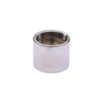 Polsihed chrome threaded escutcheon tube.