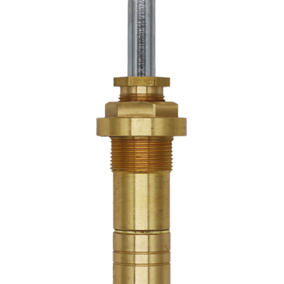 Bright brass body with chrome stem black rubber o-ring and washer with brass screw.