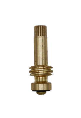 brass stem with black rubber washer with brass screw.