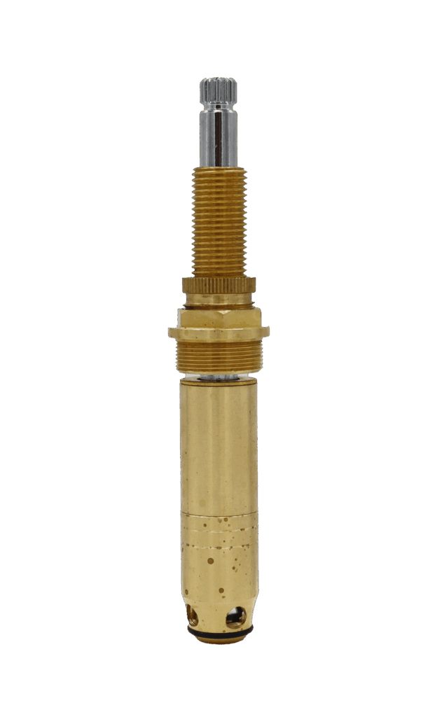 Brass unit with polished chrome stem with black o-ring.