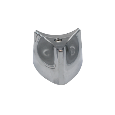 Polished chrome canopy style handle.