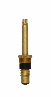 Bright brass stem nut and washers with black packing and black bottom washer.