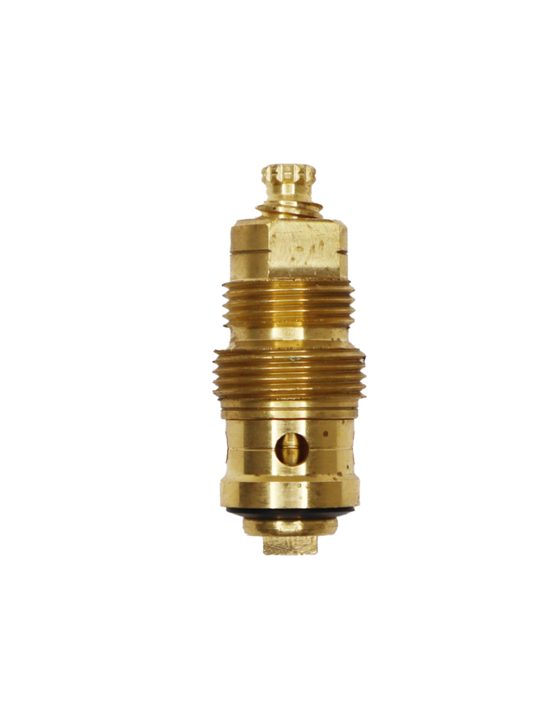 Bright brass stem with black bottom washer.