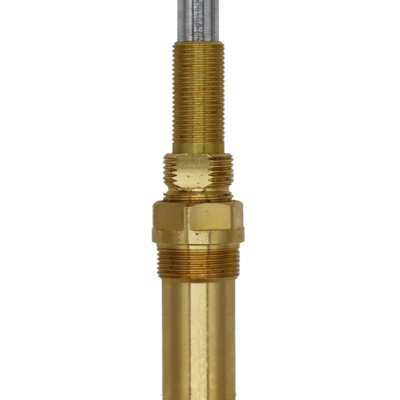 Brass body polished chrome stem with black rubber washer brass screw.
