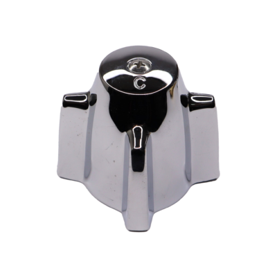Polished chrome 4 arm canopy handle with stainless screw.