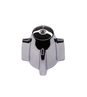 Bright polished chrome diverter handle with 4 sided handle grips and stainles screw.