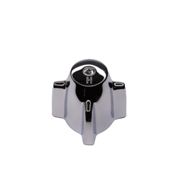 Polished chrome 4 arm canopy handle with stainless screw.