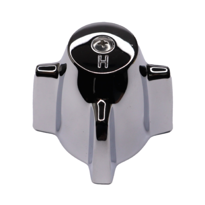 Polished chrome 4 arm canopy handle with stainless screw.