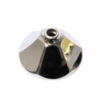Polished chrome escutheon with internal threads.