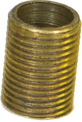 Bright brass threaded nipple.