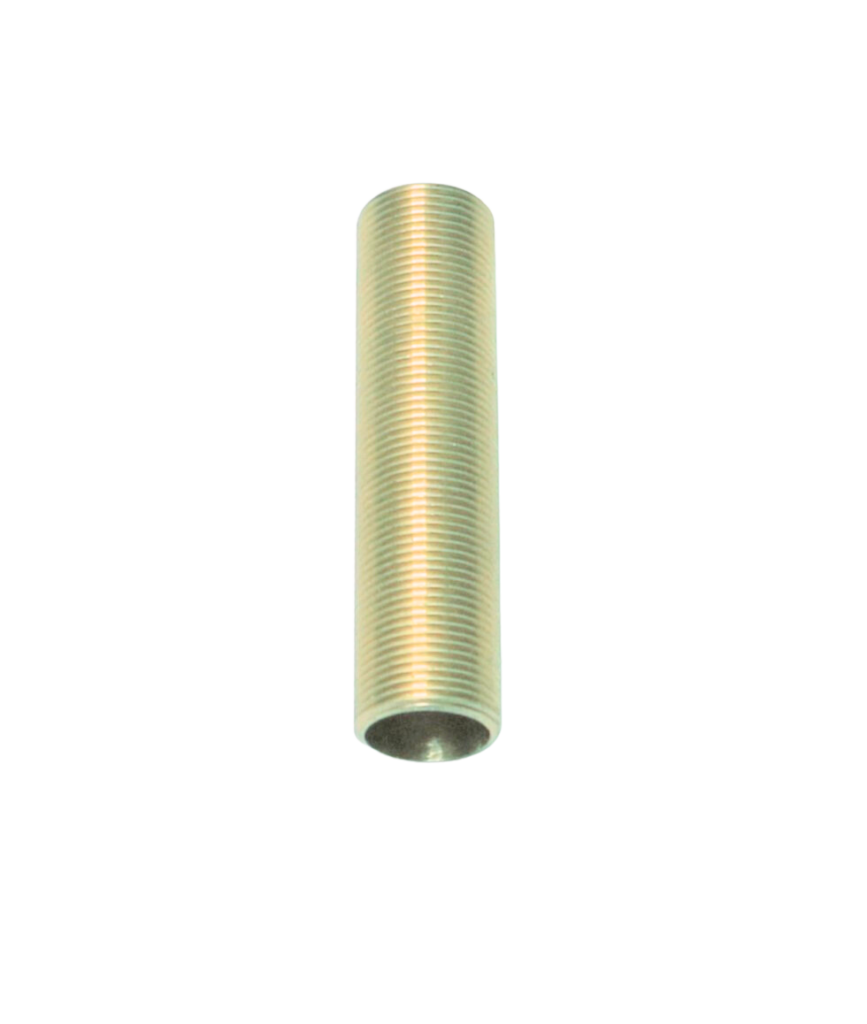 Bright brass threaded nipple.