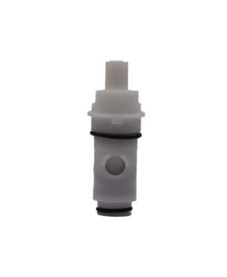 White plastic cartridge with black rubber o-rings.