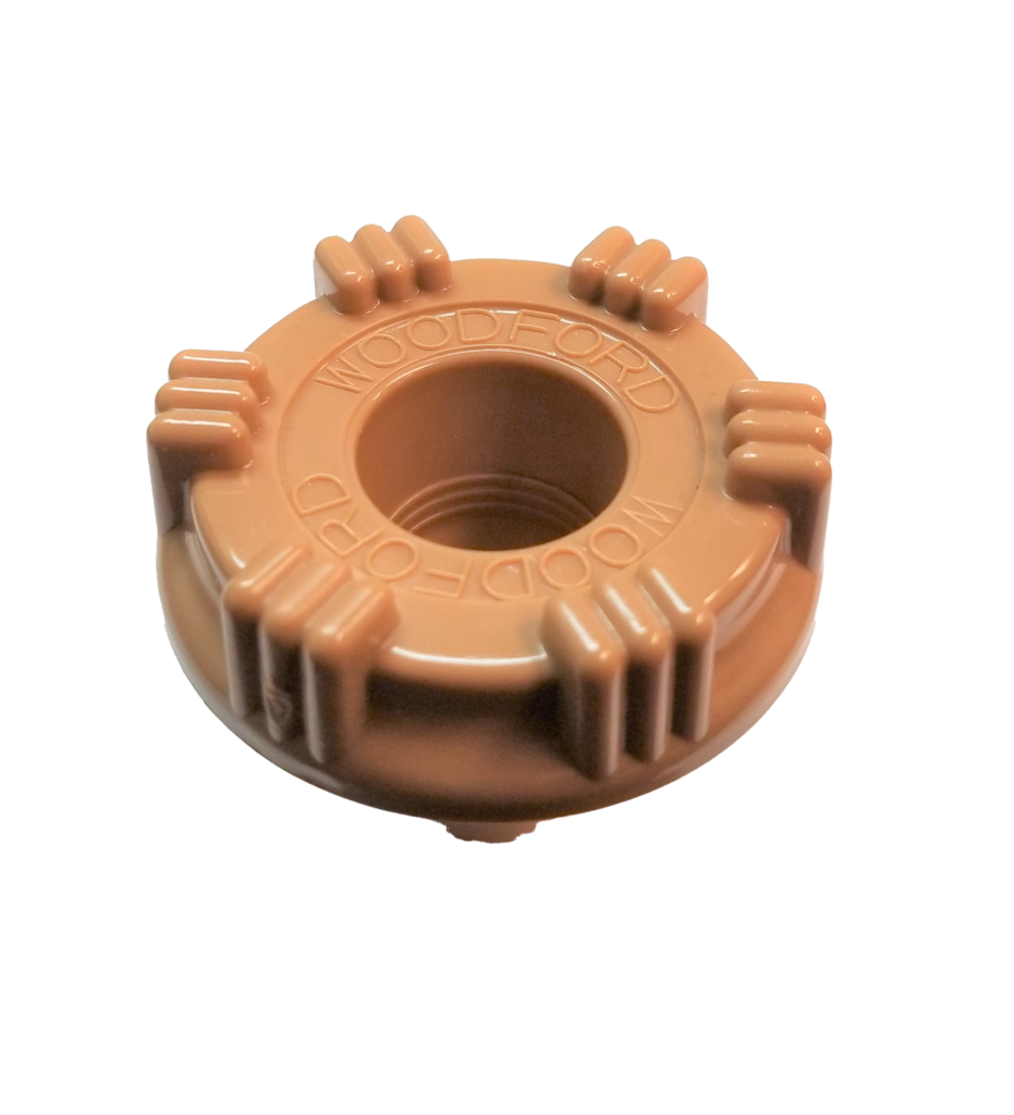 Tan wheel handle.