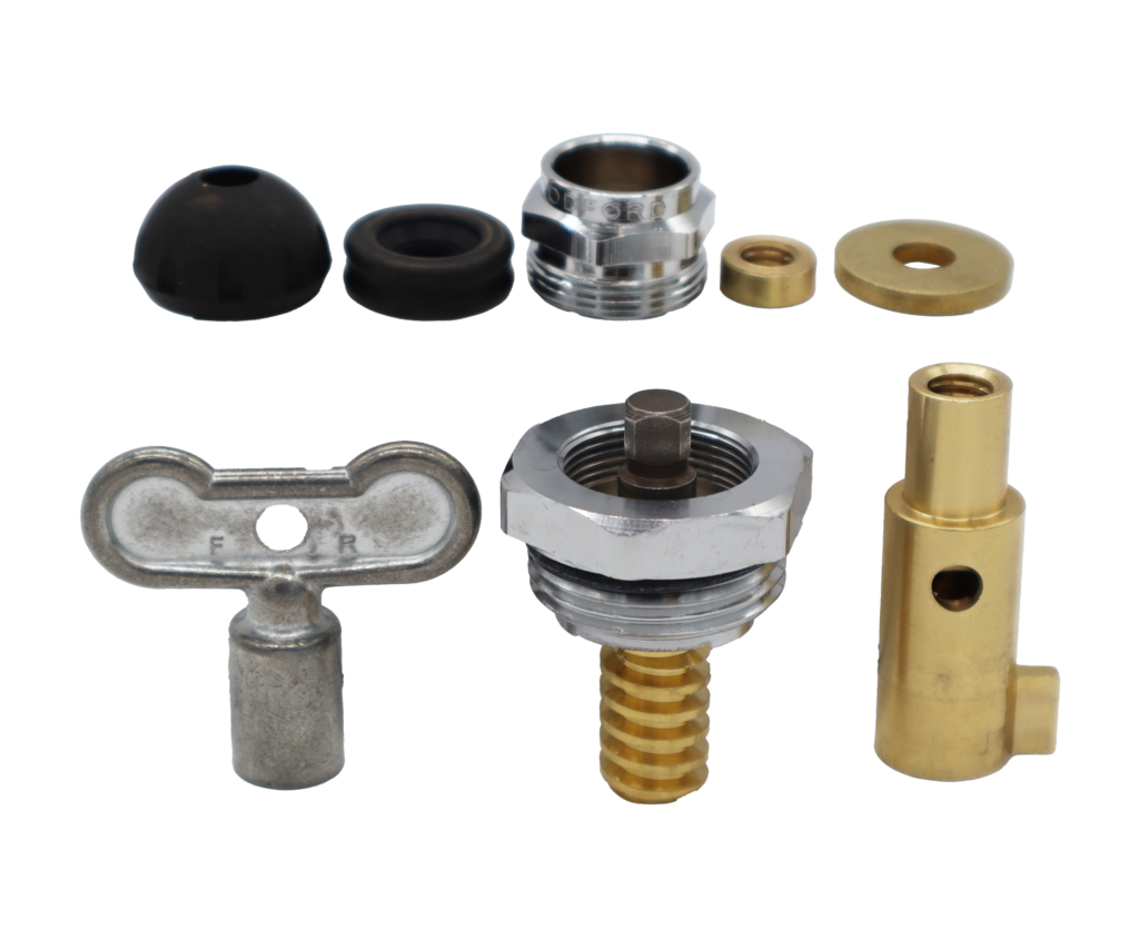 Black rubber bulb and washer bright brass yoke washer and nut polished chrome packing & head nut with die cast metal tee handle.