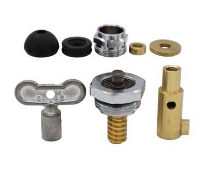 Black rubber bulb and washer bright brass yoke washer and nut polished chrome packing & head nut with die cast metal tee handle.