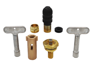 Die cast metal tee handles bright brass pakcing nut black rubber and brass plunger black rubber packing cast brass yoke nut and brass head nut assembly.