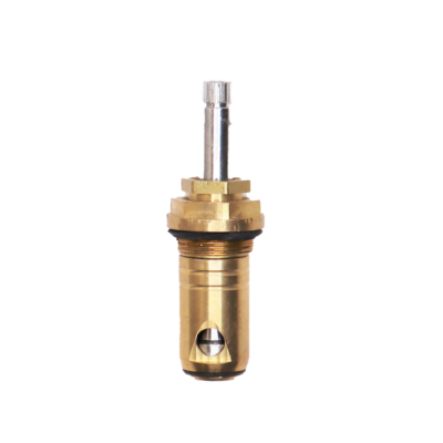 Bright brass body with polished chrome stem black rubber seals.