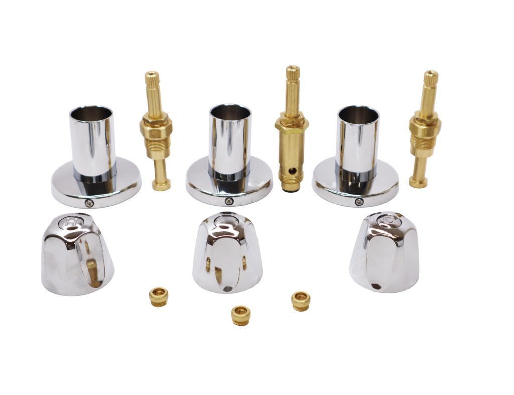 Chrome Plated 3 Handle Rebuild Kit for Speakman Tub & Shower Faucet Noel's Plumbing Supply