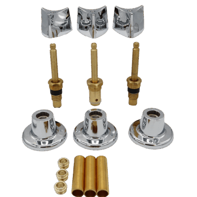 Tub & Shower 3 Handle Rebuild Kit for Vintage Crane Riviera