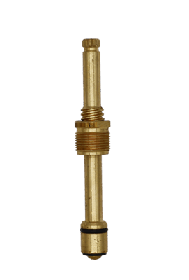 Bright brass stem with black oring and black washer.