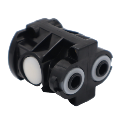 Black plastic balancer with with plastic seals.