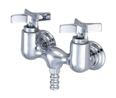 Polished chrome 2 handle tub filler.