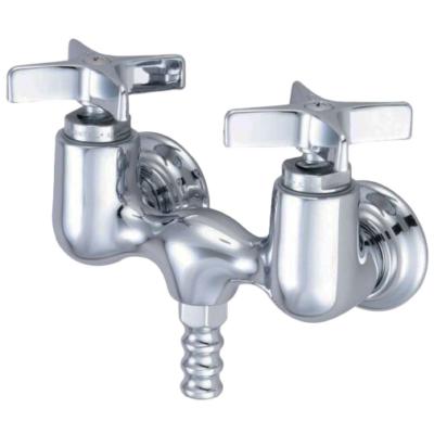 Polished chrome 2 handle tub filler.