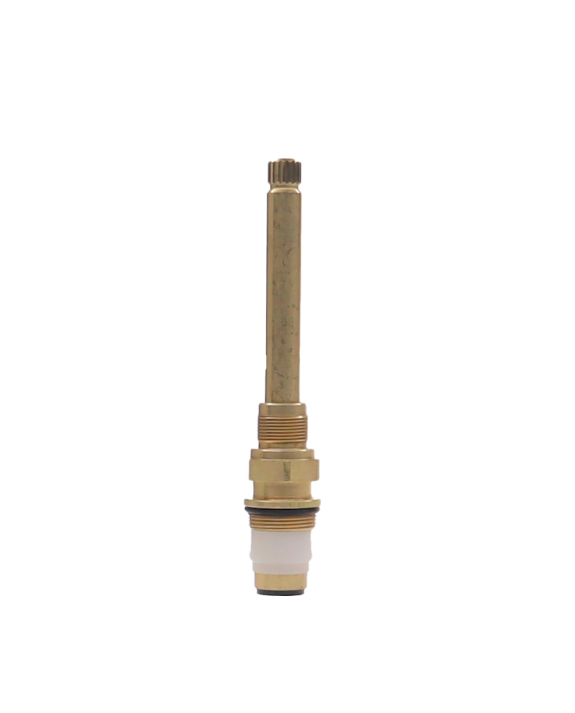Brass diverter stem with platic spacer and rubber washer on the bottom.