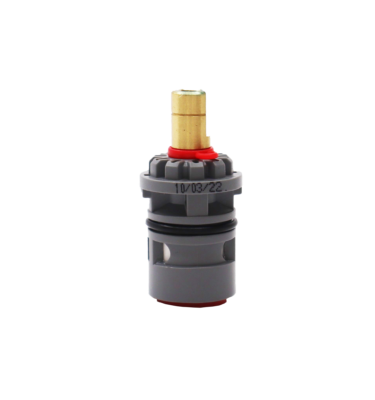Grey plastic cartridge with red index brass handle connection redd rubber seal.