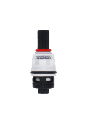 White plastic cartride with red index.