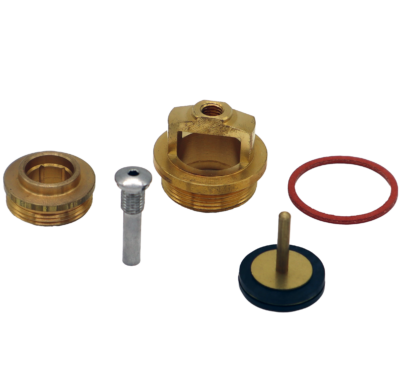 Brass body and seat with stainless screw brass & rubber plunger and red o-ring.