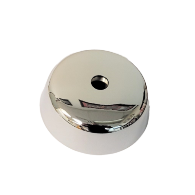 Polished chrome escutcheon with female threaded end.