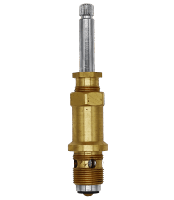 Bright brass body with polished chrome stem black rubber washer and brass screw.