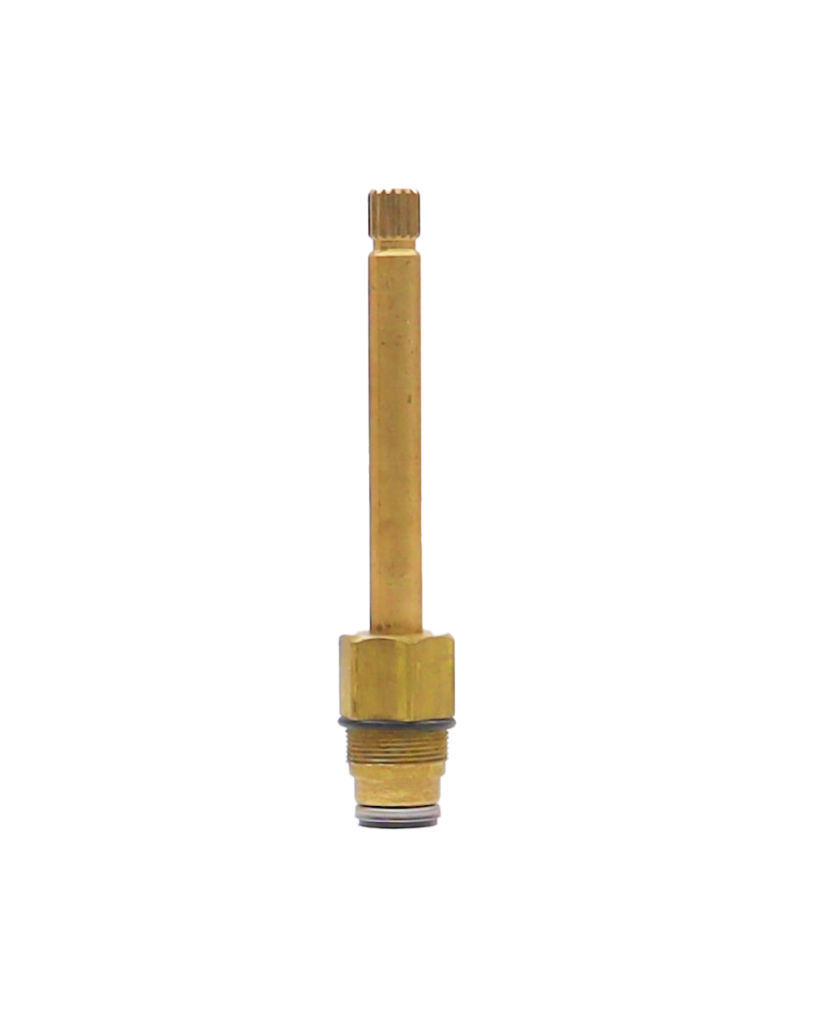 Brass tub stem with black washer on the bottom fro proper seal.