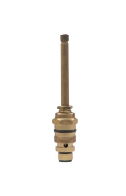 Brass diverter stem for Milwaukee Sears and Universal Rundle faucets. Bright brass body with black o-ring and black washer for proper seal on the bottom.