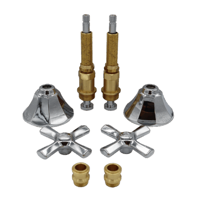 2 Handle Repair Kit for Briggs Tub & Shower Faucets Chrome Plated