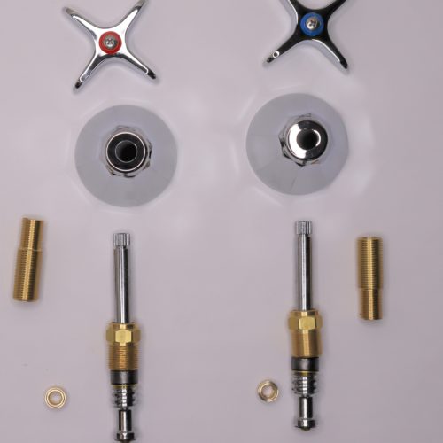 Chrome Plated 3 Handle Rebuild Kit for Speakman Kent Tub & Shower