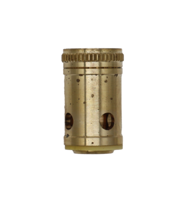 Bright brass Barrel with tan rubber botom washer.