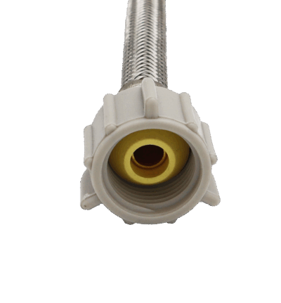 3/8" Compression x 7/8" Brass Ball Cock X 9" Stainless Steel Braided Toilet Supply Line - Image 2