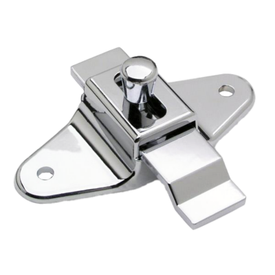Polished chrome slide latch with 2 screw holes.