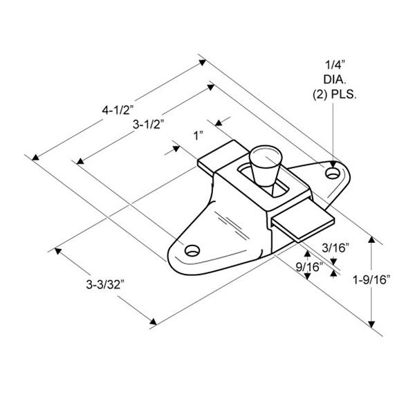 Toliet Partition Door Surface Mounted Slide Latch Stainless Steel 5053 - Image 2