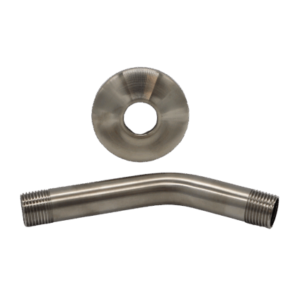 Brushed Nickel 6" Shower Arm & Flange
